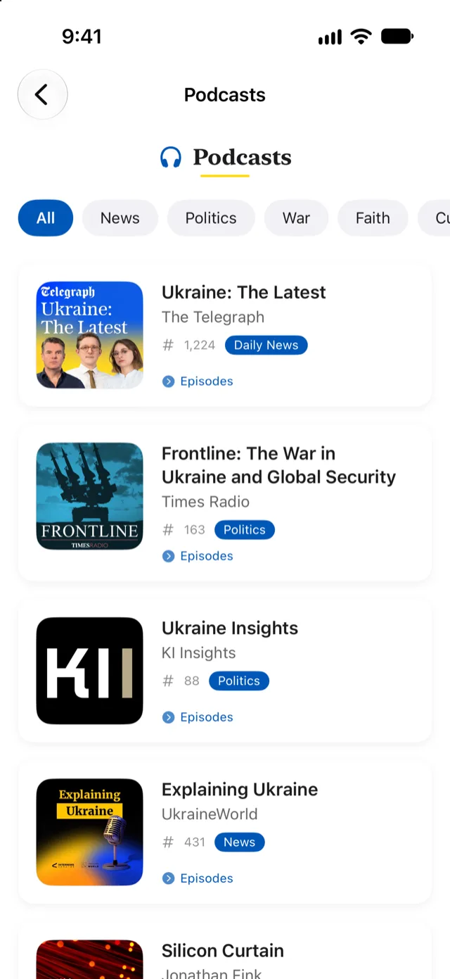 Baba Podcasts on iPhone